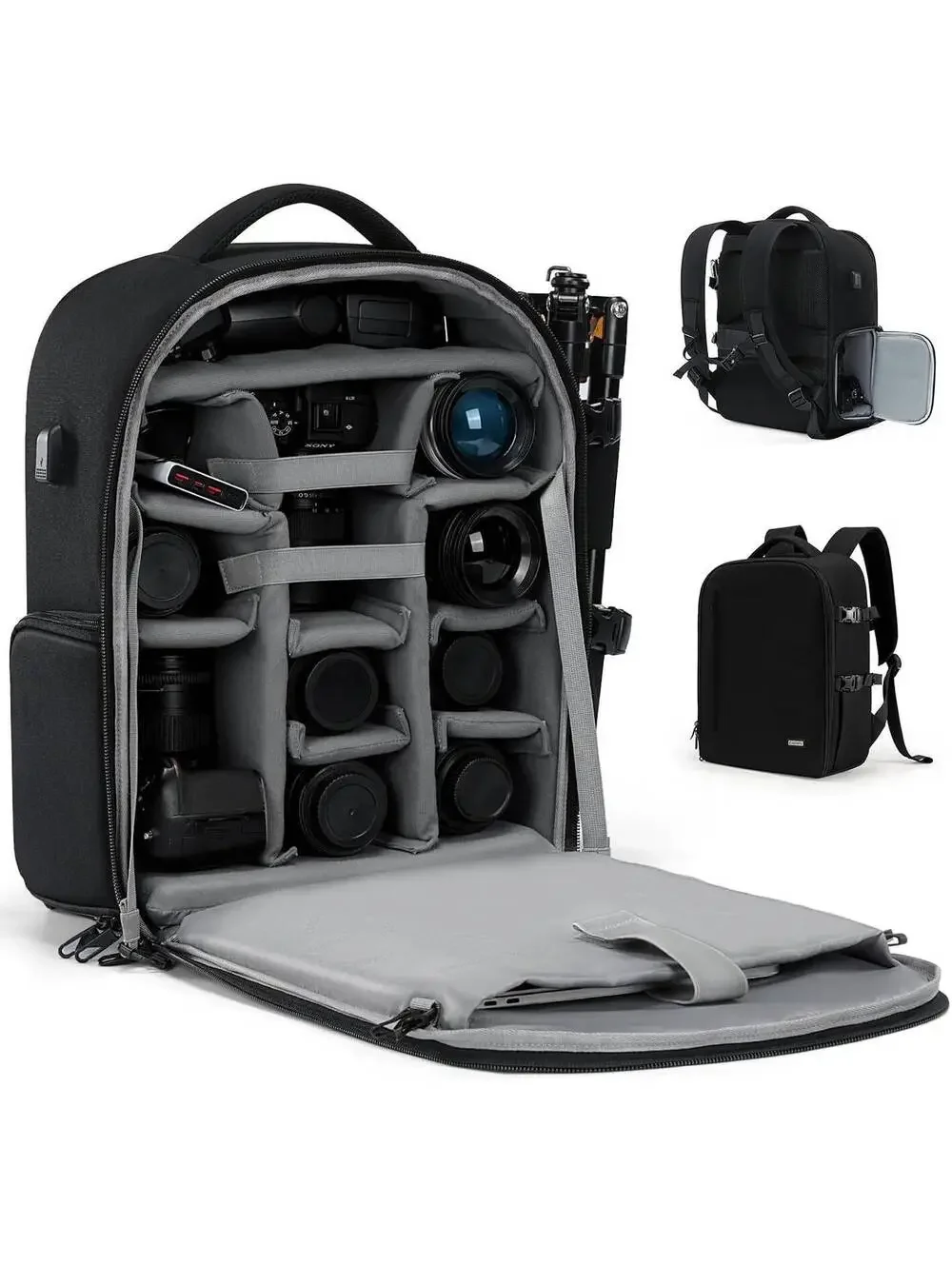 Extra Large DSLR Camera Backpack with 17